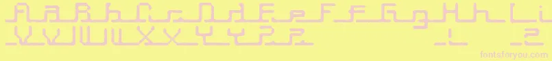 Transcript ffy Font – Pink Fonts on Yellow Background