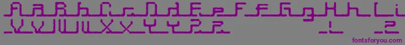 Transcript ffy-fontti – violetit fontit harmaalla taustalla