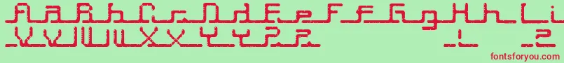Transcript ffy Font – Red Fonts on Green Background