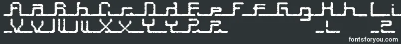 Transcript ffy-Schriftart – Weiße Schriften auf schwarzem Hintergrund