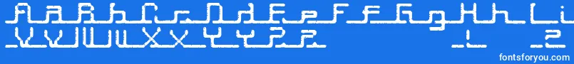 フォントTranscript ffy – 青い背景に白い文字