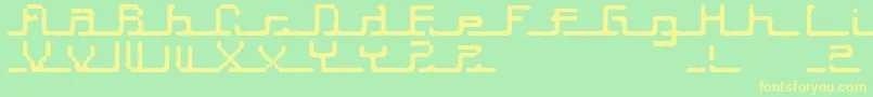Шрифт Transcript ffy – жёлтые шрифты на зелёном фоне