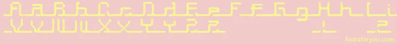 Transcript ffy Font – Yellow Fonts on Pink Background