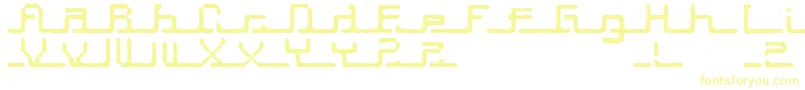 Transcript ffy-fontti – keltaiset fontit valkoisella taustalla