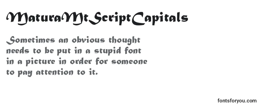 MaturaMtScriptCapitals-fontti