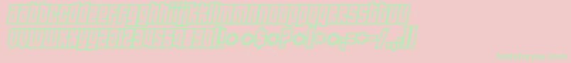 Wideawake Font – Green Fonts on Pink Background