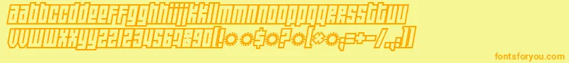 Wideawake Font – Orange Fonts on Yellow Background