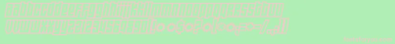 Wideawake Font – Pink Fonts on Green Background