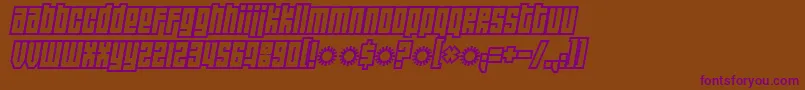 Wideawake Font – Purple Fonts on Brown Background