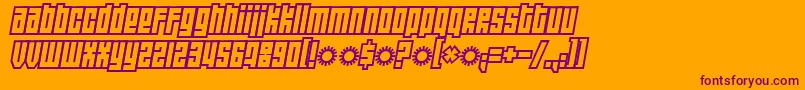 Wideawake Font – Purple Fonts on Orange Background