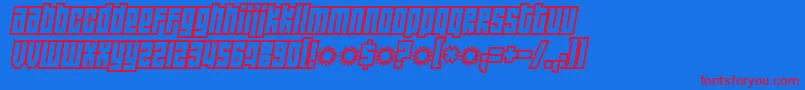 Wideawake Font – Red Fonts on Blue Background