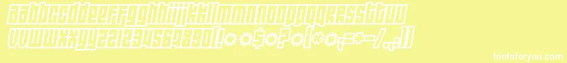 Wideawake Font – White Fonts on Yellow Background