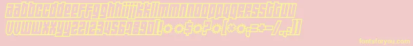 Wideawake Font – Yellow Fonts on Pink Background