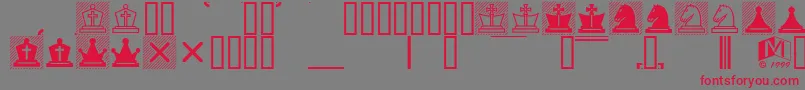 Шрифт ChessLucena – красные шрифты на сером фоне