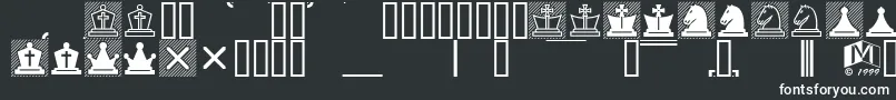ChessLucena Font – White Fonts on Black Background