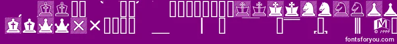 ChessLucena Font – White Fonts on Purple Background