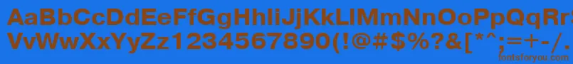 PragmaticacttBold105b Font – Brown Fonts on Blue Background