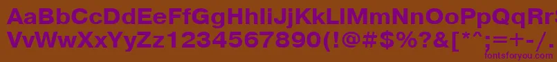 PragmaticacttBold105b Font – Purple Fonts on Brown Background