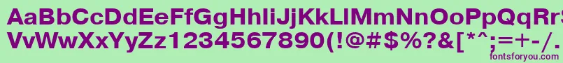 PragmaticacttBold105b Font – Purple Fonts on Green Background