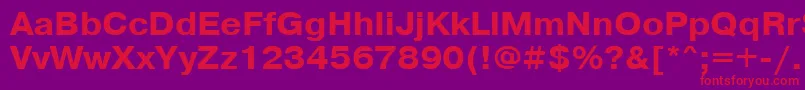 PragmaticacttBold105b Font – Red Fonts on Purple Background