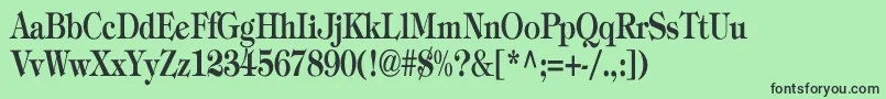TiffanyBoldCn Font – Black Fonts on Green Background