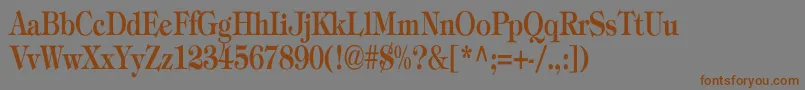 TiffanyBoldCn Font – Brown Fonts on Gray Background