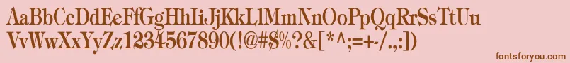 Police TiffanyBoldCn – polices brunes sur fond rose