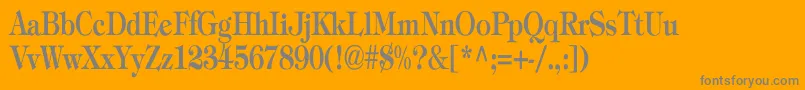 TiffanyBoldCn Font – Gray Fonts on Orange Background