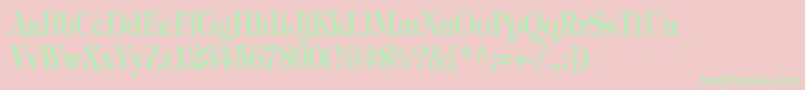 TiffanyBoldCn Font – Green Fonts on Pink Background