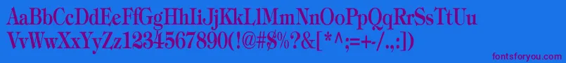 Police TiffanyBoldCn – polices violettes sur fond bleu