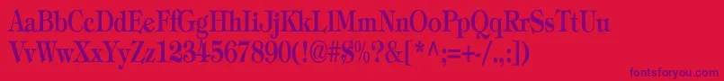TiffanyBoldCn Font – Purple Fonts on Red Background