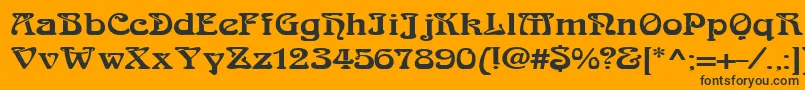 LaliqueBlack Font – Black Fonts on Orange Background