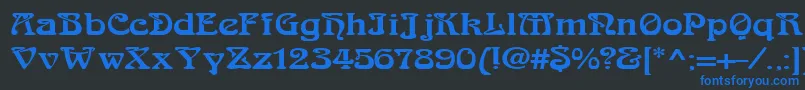 LaliqueBlack Font – Blue Fonts on Black Background