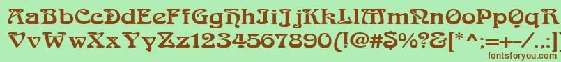 LaliqueBlack Font – Brown Fonts on Green Background