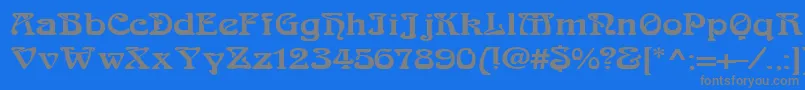 LaliqueBlack Font – Gray Fonts on Blue Background