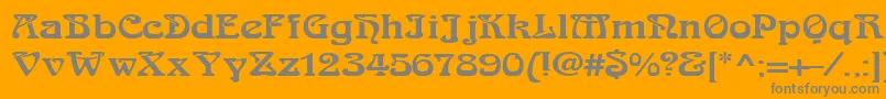 LaliqueBlack Font – Gray Fonts on Orange Background