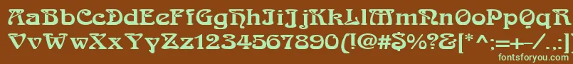 LaliqueBlack Font – Green Fonts on Brown Background