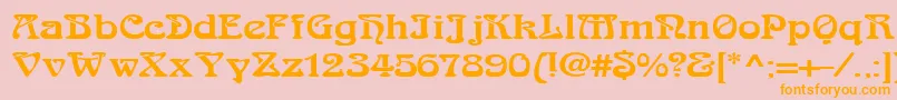 LaliqueBlack Font – Orange Fonts on Pink Background