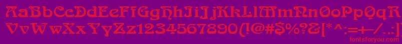 LaliqueBlack Font – Red Fonts on Purple Background