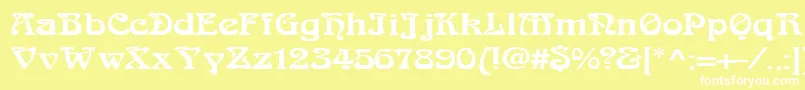 LaliqueBlack Font – White Fonts on Yellow Background