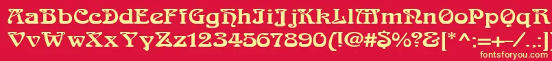 LaliqueBlack Font – Yellow Fonts on Red Background