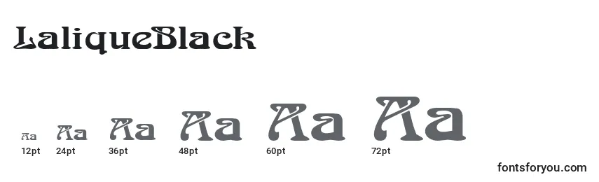 Размеры шрифта LaliqueBlack