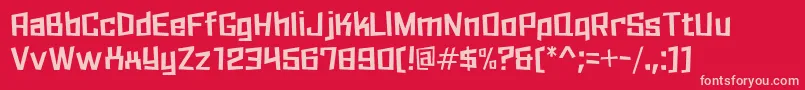 Updike Font – Pink Fonts on Red Background