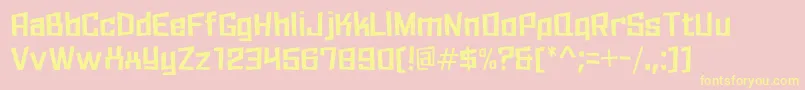 Updike Font – Yellow Fonts on Pink Background