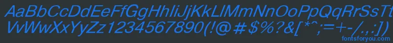 Helvdli Font – Blue Fonts on Black Background