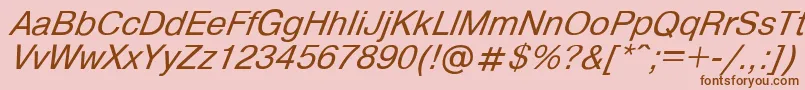 Helvdli Font – Brown Fonts on Pink Background