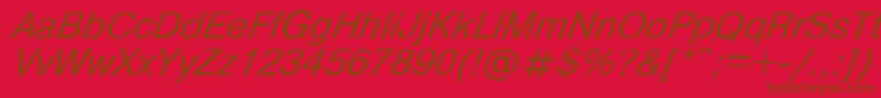 Helvdli Font – Brown Fonts on Red Background