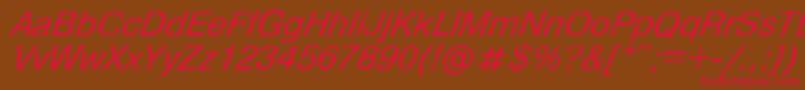 Helvdli Font – Red Fonts on Brown Background