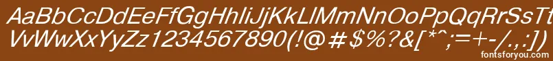 Helvdli Font – White Fonts on Brown Background