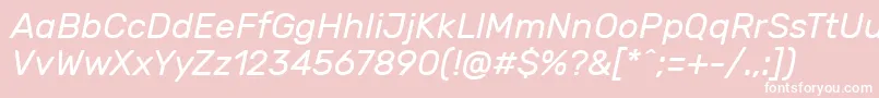 RubikItalic Font – White Fonts on Pink Background